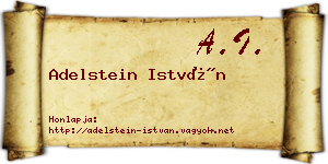 Adelstein István névjegykártya