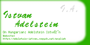 istvan adelstein business card